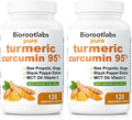 Biorootlabs Turmeric Curcumin Supplement 1000mg Biorootlabs Pure Turmeric Curcumin 95 6-in-1 Turmeric Curcumin Capsules with Bee Propolis Ginger Mct Oil Fat Soluble Vitamin C &amp Black Pepper (