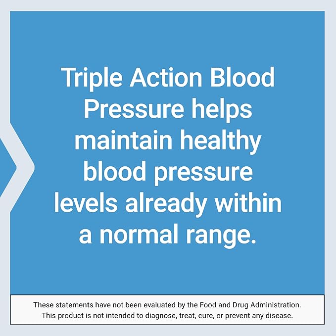 Life Extension Triple Action Blood Pressure Heart Health Supplement quercetin stevia Extract melatonin Morning and Night Support Gluten-Free Non-GMO Vegetarian 60 Tablets