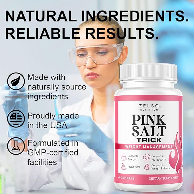 (3 Pack) Pink Salt Trick Capsules - Original PinkSalt Trick Supplement for Weight Energy &amp Metabolism - All Natural Advanced Support Formula Pills Reviews 180 Capsules for 3 Months
