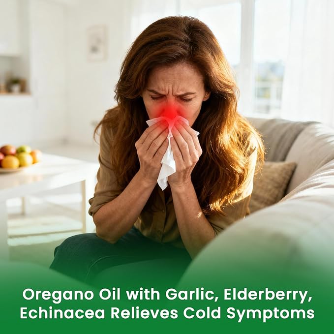2PCS Oil of Oregano with Black Seed Oil - Oregano Oil Capsules Organic | Moringa Garlic Olive Elderberry Echinacea Fennel - 95% High Carvacrol Oregano for Immune Digestive Support - 300 Capsules