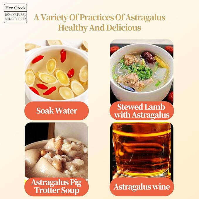 Astragalus Root Sliced Huang Qi 7oz/200g Top Grade Large Astragalus Root Slices Herb Raw Chinese Herbal Tea Sulfur Free No Additives 黄芪 黄芪片