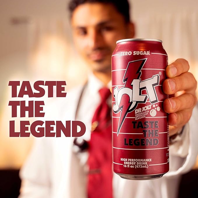 Dr. Jolt Energy Drink - 200mg Caffeine Drink with L-Carnitine &amp Taurine - High Performance Energy Drinks with Nootropics - 16 fl oz (12 cans)