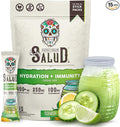 Salud 2-in-1 Hydration Packets + Immunity Electrolytes Powder Cucumber Lime - Agua Fresca Drink Mix Elderberry Dairy &amp Soy Free Non-GMO Gluten Free Vegan Low Calorie 1g Sugar (15 Servings)