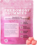 Pheromone Gummies for Women with Slippery Elm- Enhance Your Confidence &amp Attraction - Natural Hormone Balance &amp Body Odor Support Non-GMOGluten-FreeStrawberry Flavor– 60 Vegan Gummies