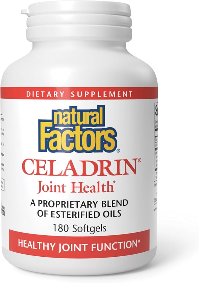 Natural Factors Celadrin Joint Health Promotes Flexibility Mobility and Joint Function 180 Softgels