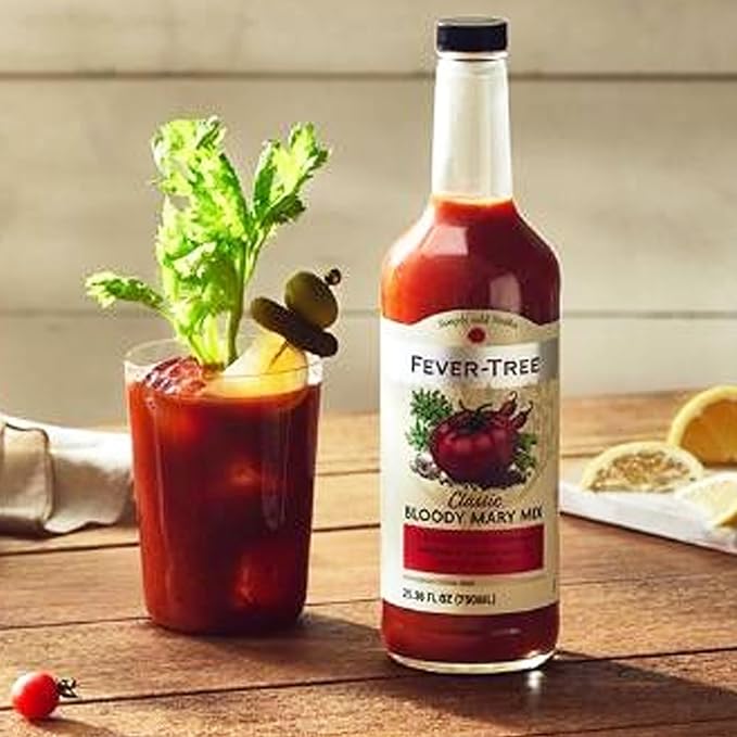 Fever Tree Classic Bloody Mary Mix - Premium Quality Mixer - Refreshing Beverage for Cocktails &amp Mocktails 750ml Bottle