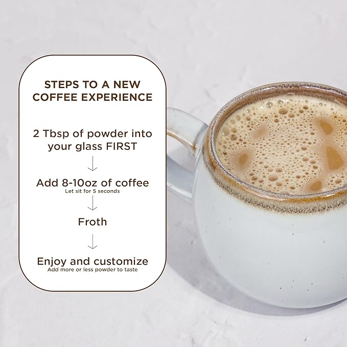 Laird Superfood Non-Dairy Coffee Creamer Mocha Shelf-Stable Superfood Non-Dairy Powder Creamer Gluten Free Non-GMO Vegan 16 oz. Bag Pack of 1
