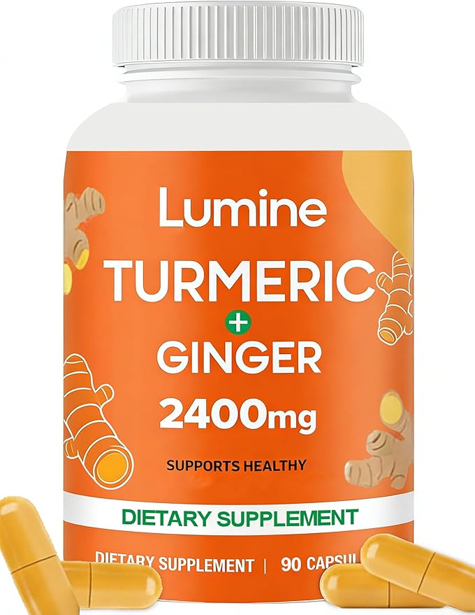 LUMINE Turmeric Curcumin Supplement2400mg Turmeric Extract with 95% CurcuminoidsVegan Non-GMO Gluten-Free (1pc)