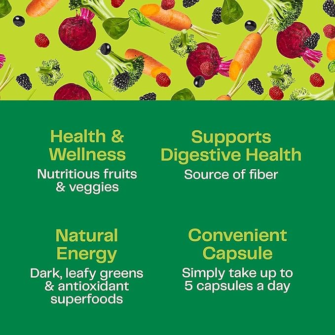 Amazing Grass Greens Blend Superfood Capsules: Super Greens with Organic SpirulinaChlorellaBeet Root PowderDigestive Enzymes &amp Probiotics150 Capsules (Packaging May Vary)(Pack of 2)