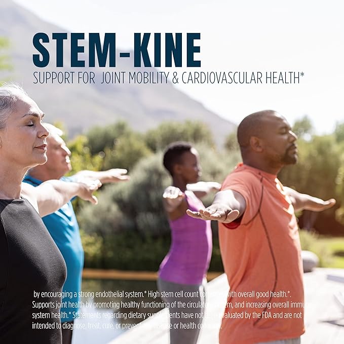 Stem-Kine Stem Cell Supplements Clinically Proven to Increase Circulating Stem Cells Promoting Aging Support 60 Capsules