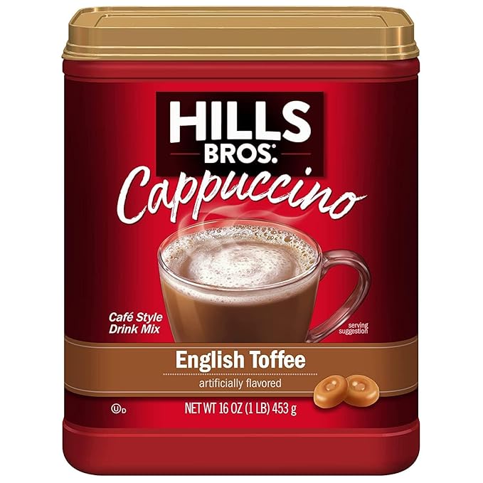 Hills Bros. Flavor Coffee (English Toffee 16 Ounce (Pack of 4)) 1.00 Pound (Pack of 4)