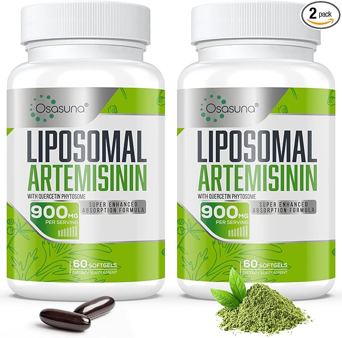900 mg Liposomal Artemisinin for Maximum Absorption Sweet Wormwood Extract(Artemisia Annua) with Quercetin Phytosome 200 mg 120 Softgels