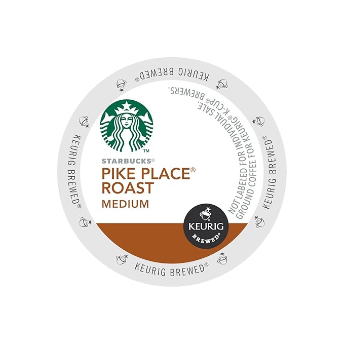 Starbucks Pike Place Torrefaction Roast K-Cup for Keurig Brewers 54 Count