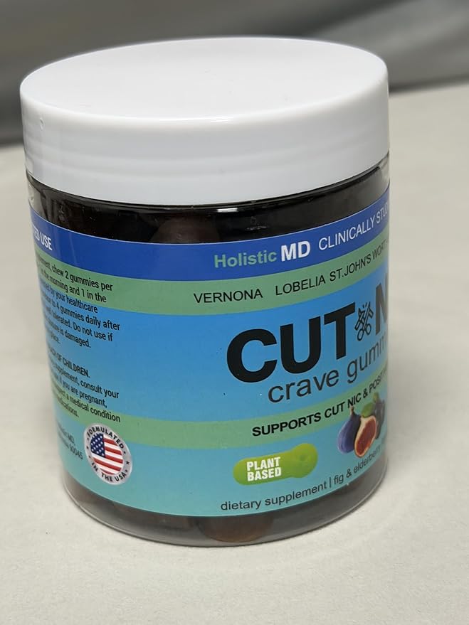 Best Quit Smoking products | Quit Vaping with 3 in 1 clinically studied Vernonia Cinerea St. John's Wort Ashwagandha | May help cut smoking | All-Natural | Sugar Free Gummies 60 counts (Berries)