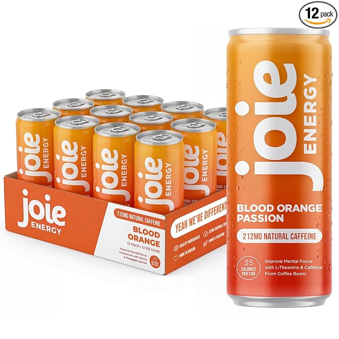 Joie Energy Drink (Blood Orange Passion 12 Fl Oz (Pack of 12))