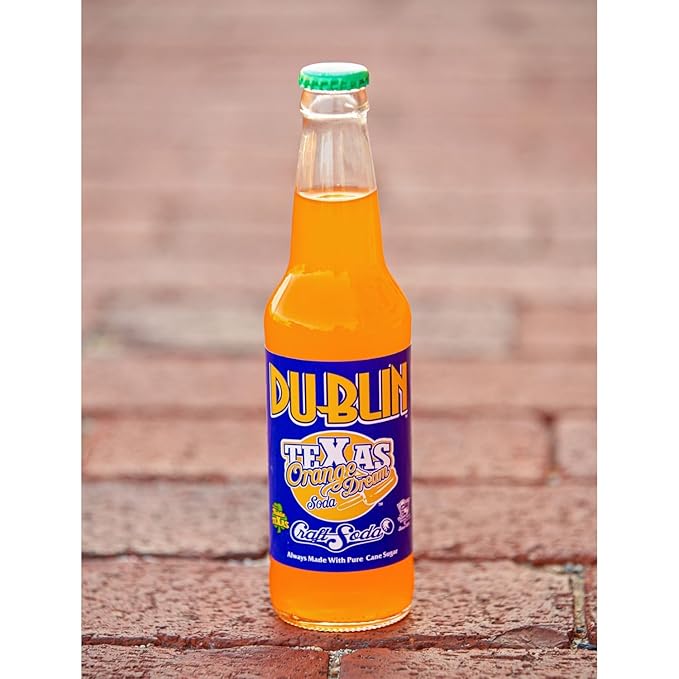 Dublin Bottling Works Craft Soda Pure Cane Sugar Made in Texas – Assorted 12-Pack – Premium Small-Batch Soda Gluten-Free Retro Artisanal Beverages (12 Pack Orange Dream)