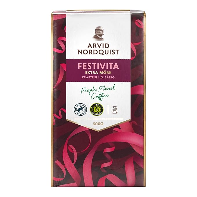 Arvid Nordquist Ground Coffee 17.6oz (Pack of 1 Festivita (Extra Dark))