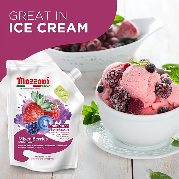 Mazzoni - Lime Juice &amp Mixed Berry Puree - 100% Natural
