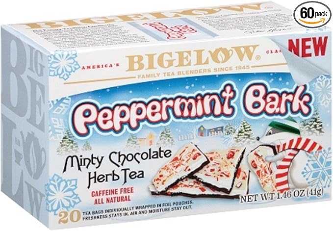 Peppermint Bark Herbal Tea 20 Bags (Case of 6)