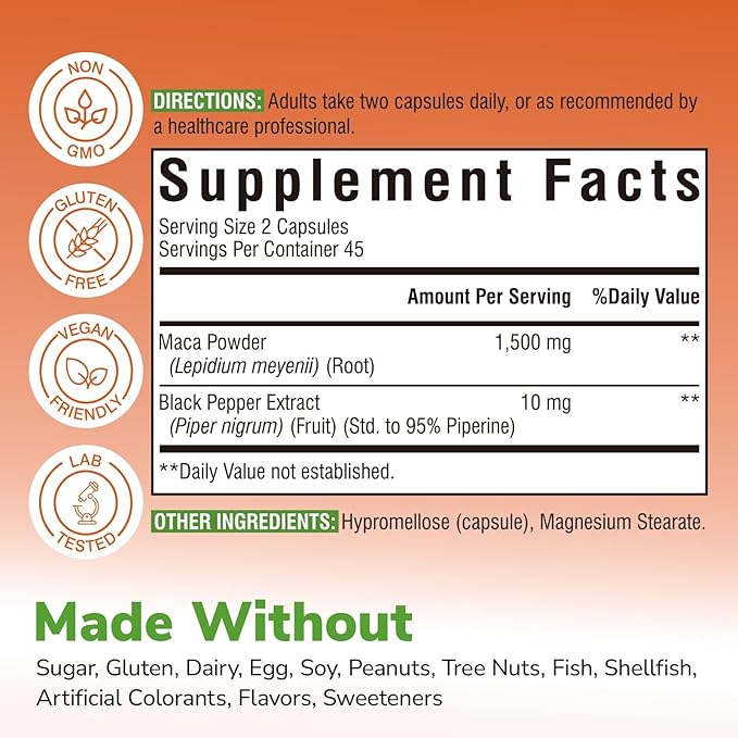 Bovine Collagen Peptides Powder and Maca Root Capsules Bundle Dietary Supplements Vegan-Friendly
