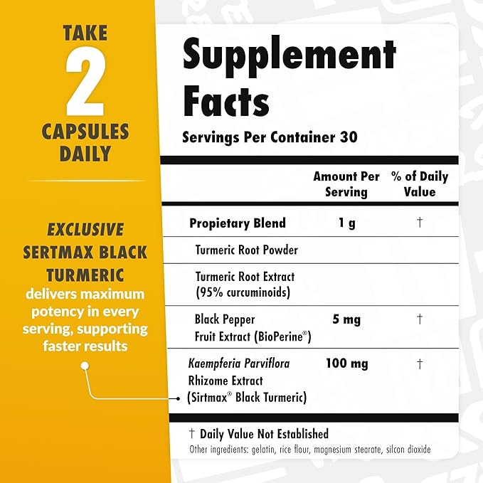 Sculpt Nation by V Shred Powerful Turmeric Supplement - Turmeric Curcumin with Black Pepper &amp Patented Ingredients for Joint Health - 60-Day Supply