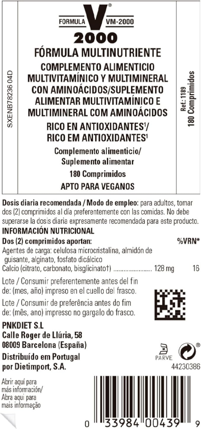 Solgar Formula VM-2000 (Multinutrient System) 180 Tablets - Premium Quality Multiple - Contains Zinc - Supports A Healthy Immune System - Vegan Dairy Free Kosher - 90 Servings