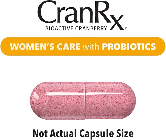 Nature's Way Women's Care CranRx with Probiotics Supports Urinary Health* Vitamin C Cranberry 7 Billion Live Cultures per 2-Capsule Serving 60 Capsules (Packaging May Vary)