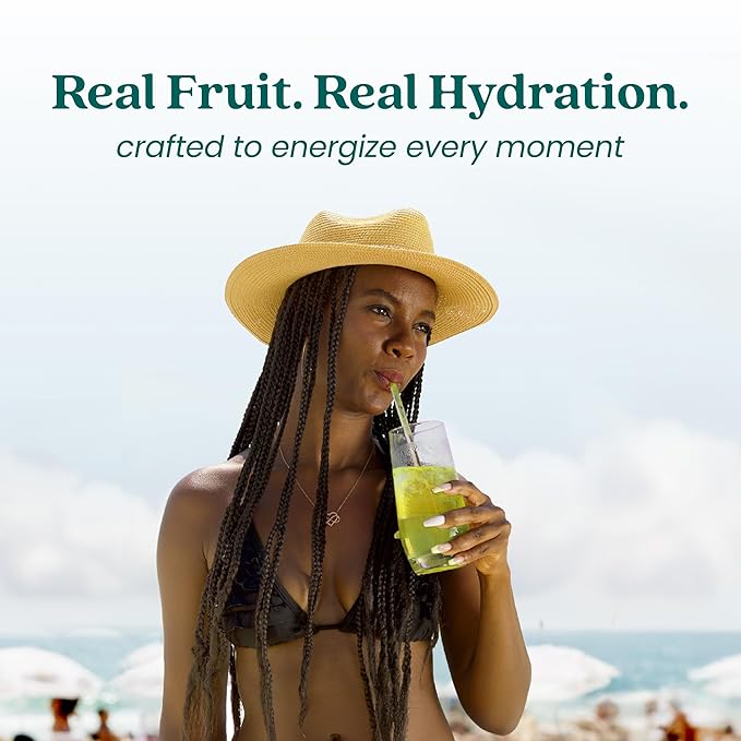 Smartfruit Restore Refresher – Kiwi Lemongrass Mint – Made with Real Fruit Juice No Added Sugar Coconut Water for Hydration Green Coffee Bean Extract for Natural Energy – 48oz Drink Mix
