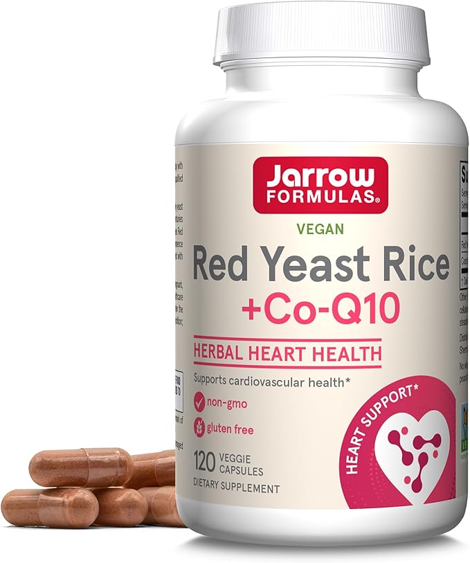 Jarrow Formulas Red Yeast Rice 1200 mg &amp Co-Q10 100 mg Per Serving-120 Veggie Caps-60 Servings &amp Heart Health-Vegan &amp Milk Thistle 150 mg with 30:1 Standardized Silymarin Extract