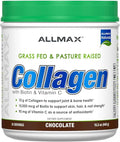 ALLMAX Collagen Powder Grass Fed &amp Pasture Raised – with Biotin (10000 mcg) &amp Vitamin C (90 mg) (440 Grams Chocolate)