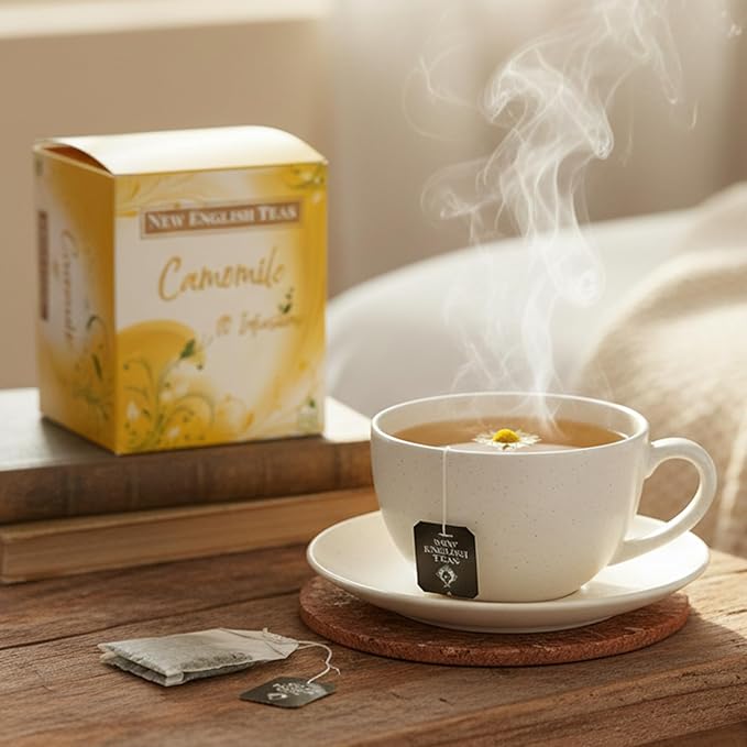New English Teas Fruit &amp Herbal Tea 120 Teabags 12 Packs of 10 Individually Wrapped Tea Bags Naturally Caffeine Free (Chamomile)