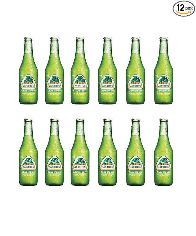 Generic Jarritos Mexican Soft Soda Drink Grapefruit Glass Bottle 12 fl oz 12 Pack