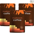 Margxo Mushroom Coffee 6.35 oz 30 Servings 10-Mushrooms Extract Blend Boost Your Energy CONTAINS COCONUT MILK (3 Pack)