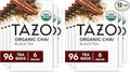 TAZO Organic Chai Black Tea BagsBlend of Black TeasGingerCinnamonBlack-Pepper &amp Cardamom192 Total Tea Bags (16ct)(Pack of 12)