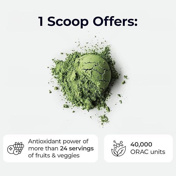Paradise Herbs ORAC Energy Greens Berry Superfood Powder Over 40000 ORAC Antioxidants Organic Greens Berries Mushrooms &amp Probiotics Non-GMO Gluten-Free 25 Servings
