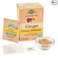 Herbal Cup Ayurveda Ginger Tea No Caffeine Organic Herbal Teas (Organic Lemon Hibiscus 16 Count (Pack of 6))