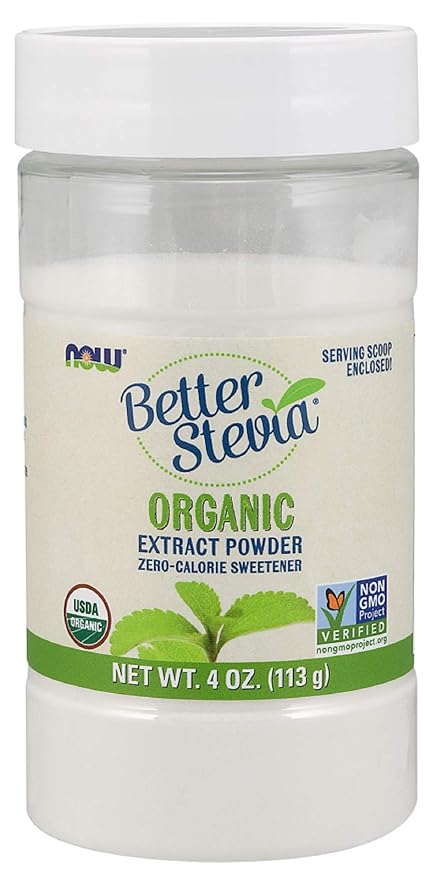 Now Foods Certified Organic Better Stevia Extract Powder 4 oz (113 g)