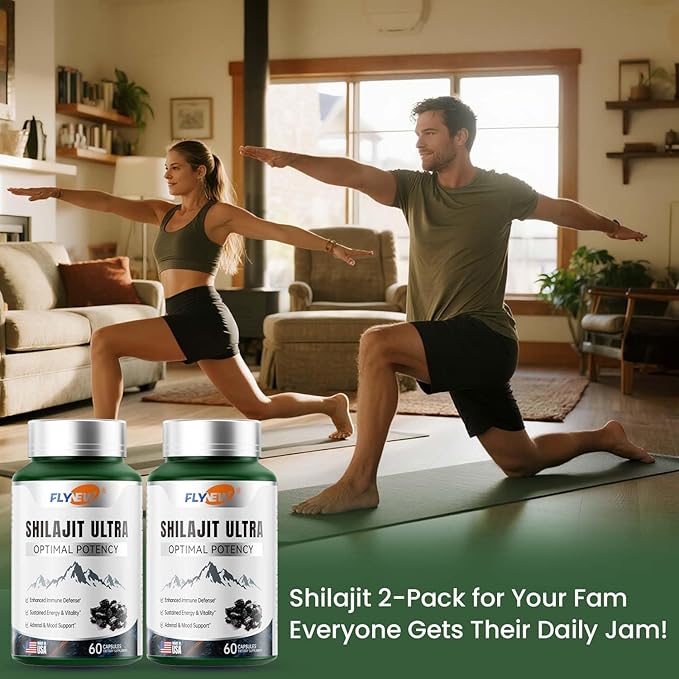 Shilajit for Men Women Shilajit with Naturally Fulvic Acid &amp L-Arginine Himalayan Shilajits for Extra Power Stamina &amp Immune Support Non-GMO Made in USA 2 Pack 60 Capsules Per Bottle