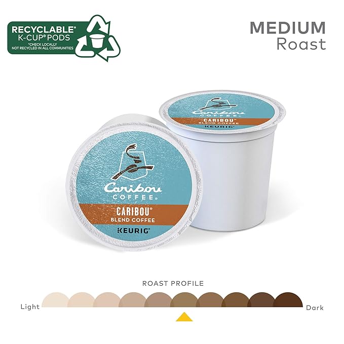 Caribou Coffee Caribou Blend Keurig Single-Serve K-Cup Pod Medium Roast Coffee 72 Count