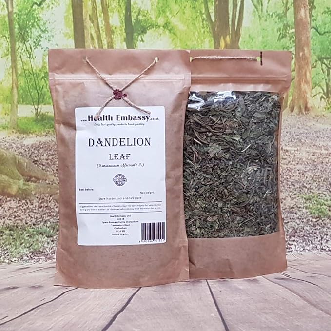 Health Embassy Dandelion Leaf Tea | Taraxacum Officinale L | Herbal Tea (100g)