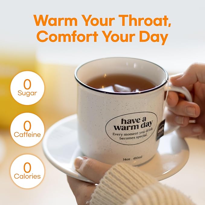Odada Heart Warm Tea with Korean Pear &amp Bellflower Root Caffeine-Free Herbal Blend for Throat Comfort &amp Inner Warmth 24 Count Seasonal Wellness Infusion