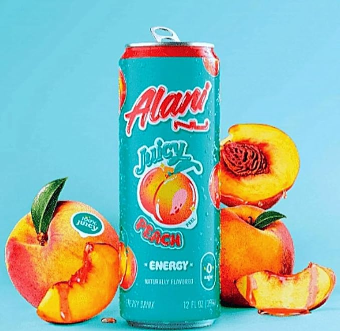 VARIETY PACK (CHERRY SLUSH JUICY PEACH ORANGE KISS) Low Calorie Energy Drinks 100mg Caffeine Biotin B Vitamins Zero Sugar 10 Calories or Less 8 Fl Oz Cans 12 Pack
