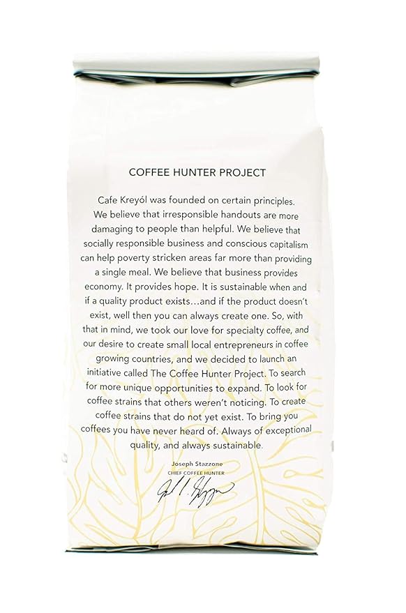 Cafe Kreyol Organic Caribbean Blue | 3 Pack 12 oz - Haitian Blue Light Roast Coffee - Whole Bean Coffee High Caffeine - Smooth Low Acid with Notes of Almond and Walnut
