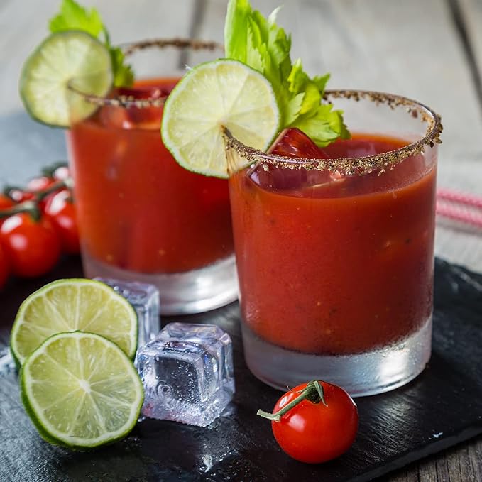 SPOOKY - Sriracha Bloody Mary Mix - Made With All Premium Natural Ingredients - No Artificial Color or Flavor - No Preservative No MSG Low Carb Low Calorie &amp Gluten Free - 32 Oz (Pack of 2)