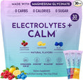 Keto Vitals Calm Magnesium Powder Packets Plus Electrolytes - Calming Drink Mix for Sleep - Natural Magnesium Glycinate Supplement with Ashwagandha KSM 66 L Theanine &amp Vitamin D - 30 Servings