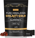 Himalayan Shilajit Gummies with Ashwagandha Fulvic Acid &amp 85+ Trace Minerals - No Added Sugar - Individually Wrapped - 120 Gummy