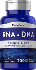 Piping Rock RNA DNA Supplement | 200 Capsules | Ribonucleic Acid &amp Deoxyribonucleic Acid Complex | Non-GMO Gluten Free