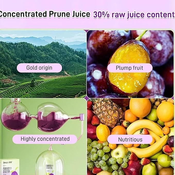 Prune Lotus Leaf Juice Prune Juice Organic Prune Lotus Leaf Juice Prune Juice for Constipation for Big Belly and Fat People (5box)