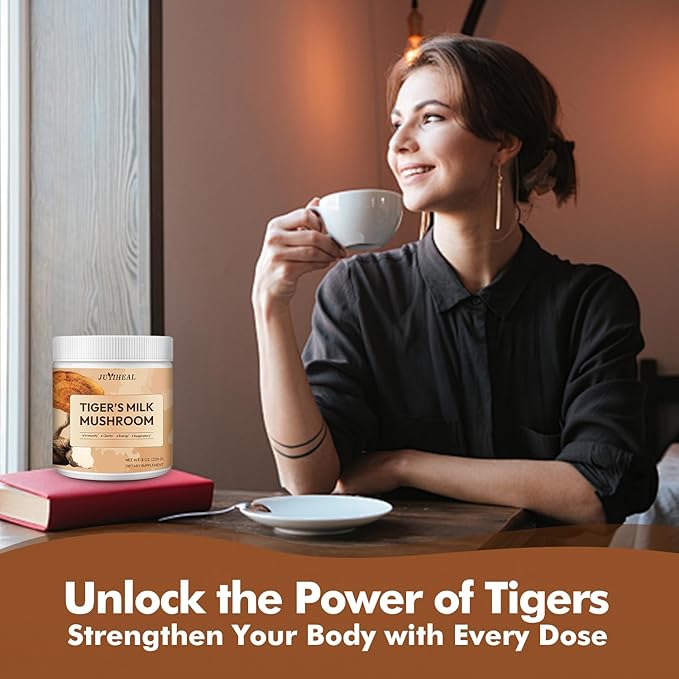 Tiger Milk Mushroom 2000MG 8oz Mushroom Supplement Supports Lungs &amp Respiratory Health | Hair Growth &amp Immune Support | Gut &amp Digestive Health | Boosts Memory Focus Brain Health