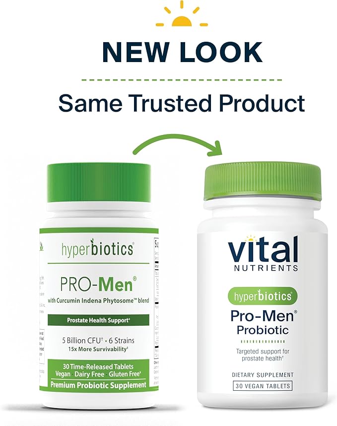 Hyperbiotics Vital Nutrients Pro Men Probiotics | Advanced Probiotics for Men | Clinically Studied for Prostate Health Digestive Balance and Gut Health* | Gluten Dairy Soy Free | 30 Vegan Tablets